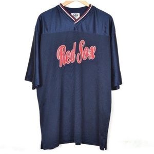 Vintage Lee Sport Blue Boston Red Sox Baseball MLB Embroidered Jersey 2XL‎